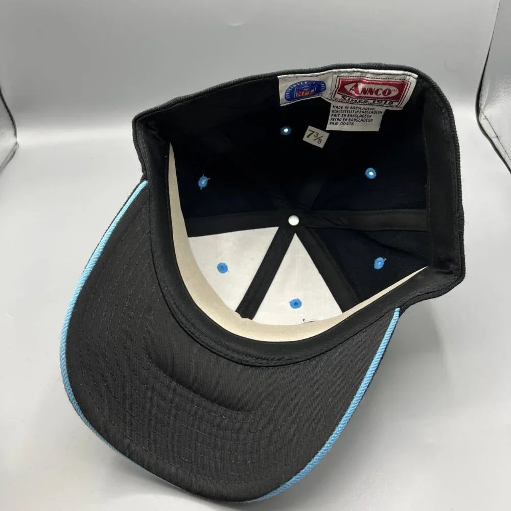 Tennessee Titans Hat‎ Men 7 3/8 Black Embroidered Logo Annco NFL Fitted Cap New